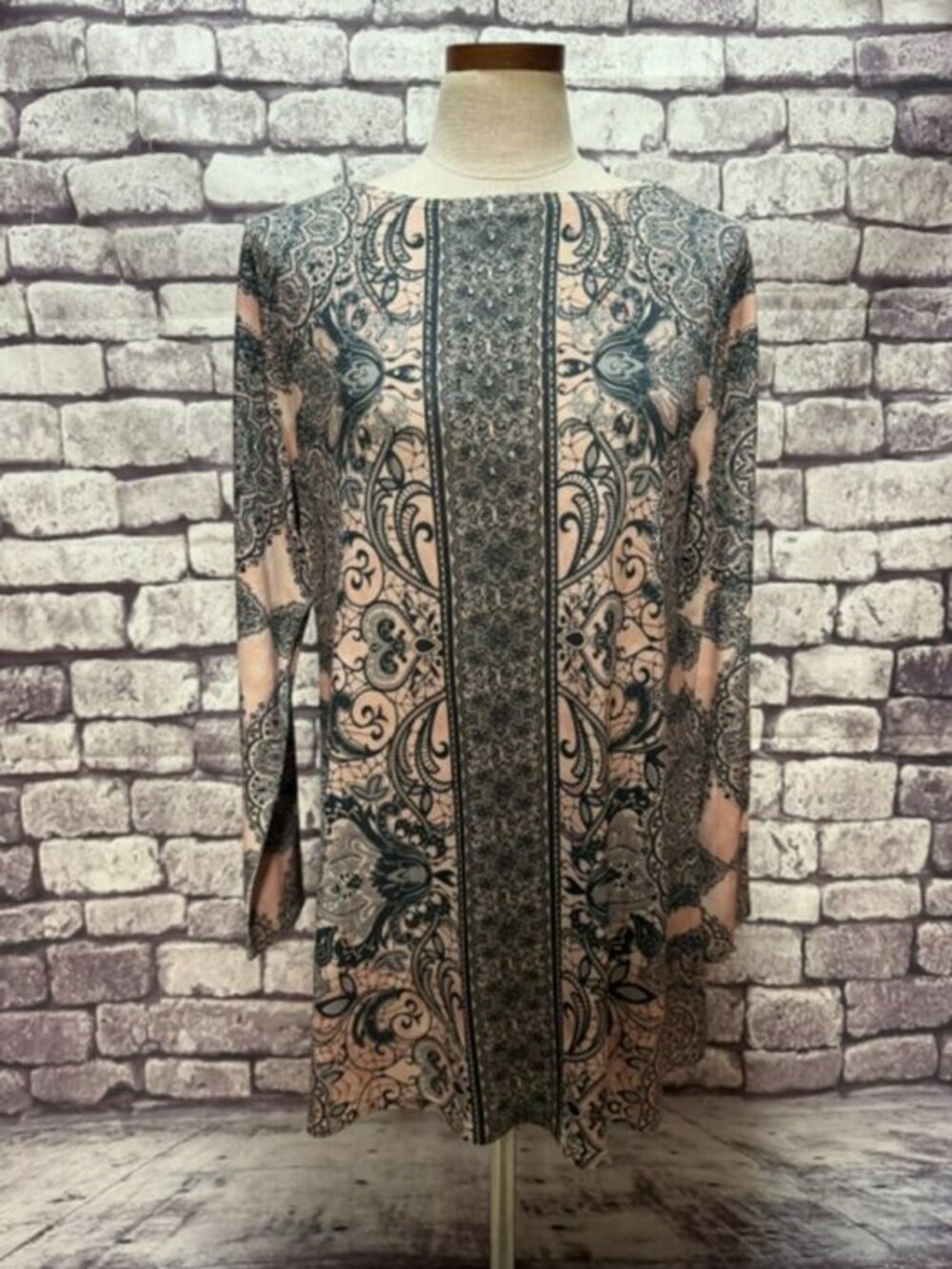 Style & Co. Pink, Gray & Black Tunic/Blouse Size L